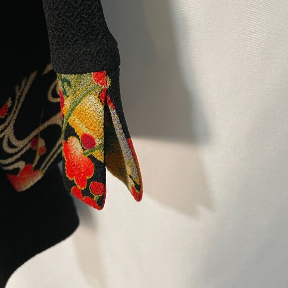 SOFT SURROUNDINGS Kimono Jacket, Black/Red/Green - XL - Picture 6 of 9